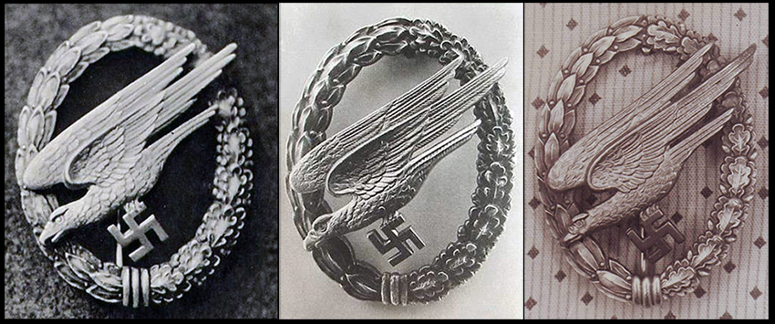 war-time photographs of 1st pattern badges